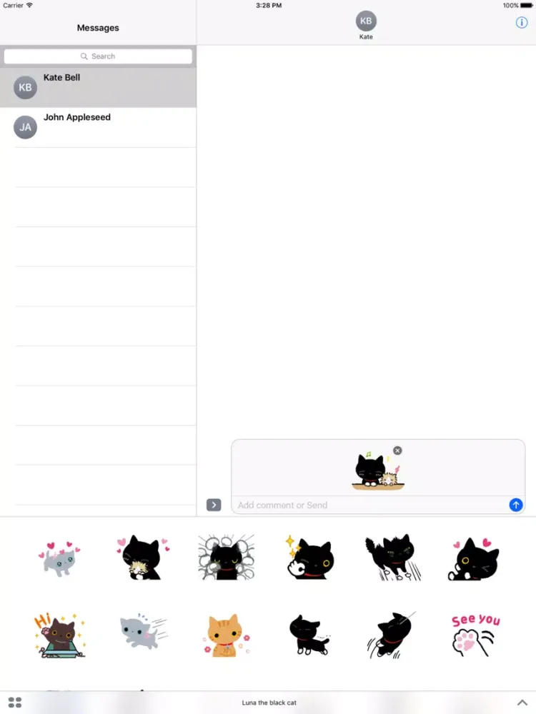 Luna the black cat iPad 应用截图