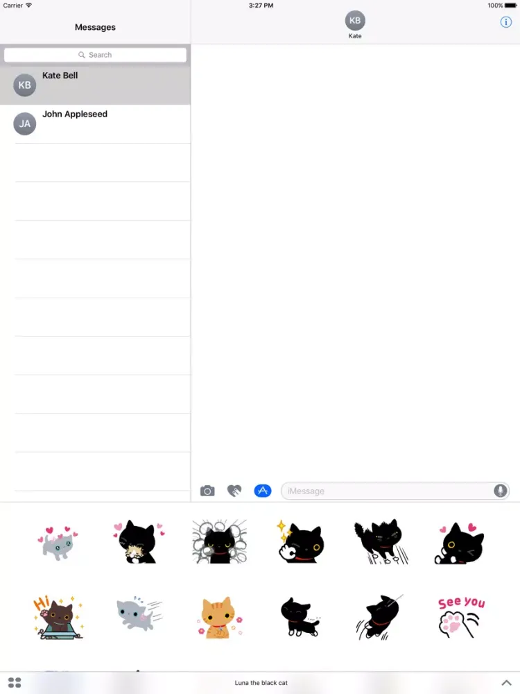 Luna the black cat iPad 应用截图