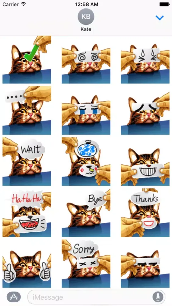 Paper Cat - Stickers for iMessage Screenshots