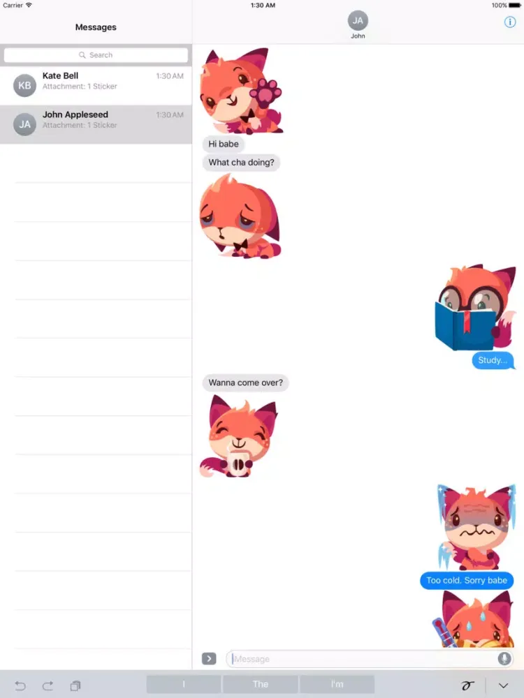 Sheila the Fox Sticker Pack iPad 應用截圖