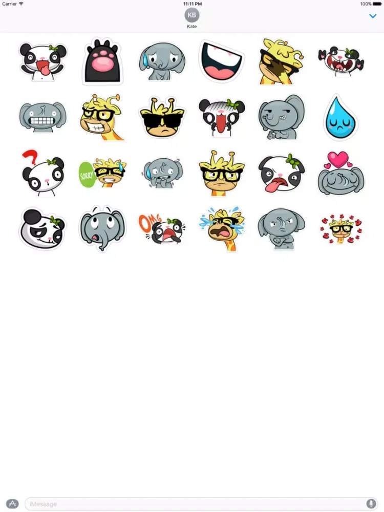 The Zoo - Stickers for iMessage iPad  স্ক্রিনশট