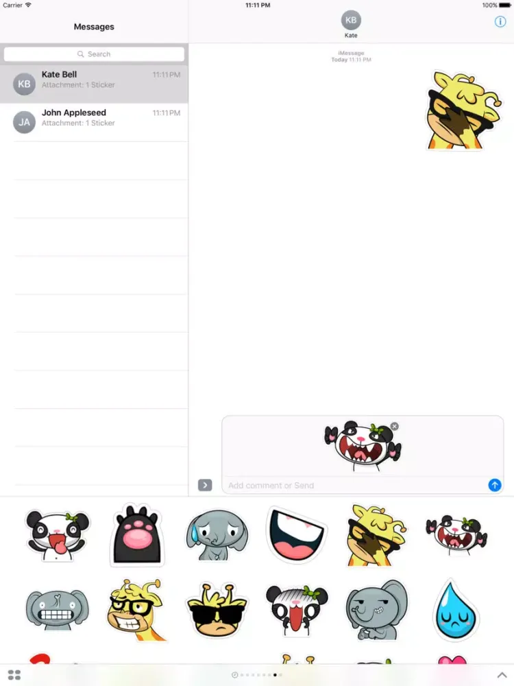 The Zoo - Stickers for iMessage iPad  স্ক্রিনশট