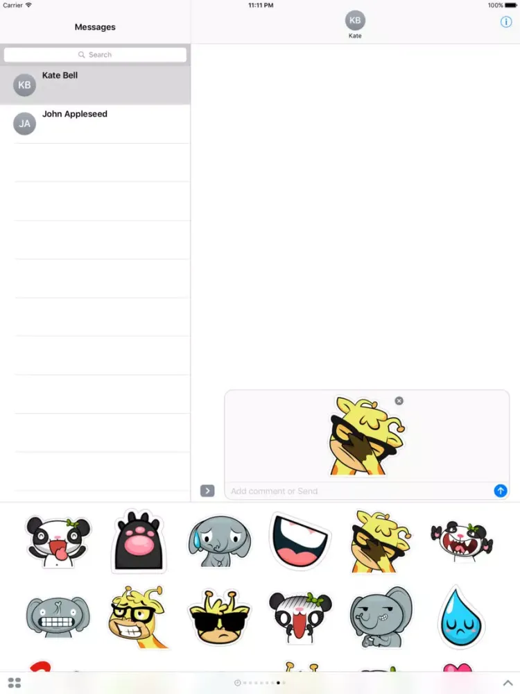 The Zoo - Stickers for iMessage iPad  স্ক্রিনশট