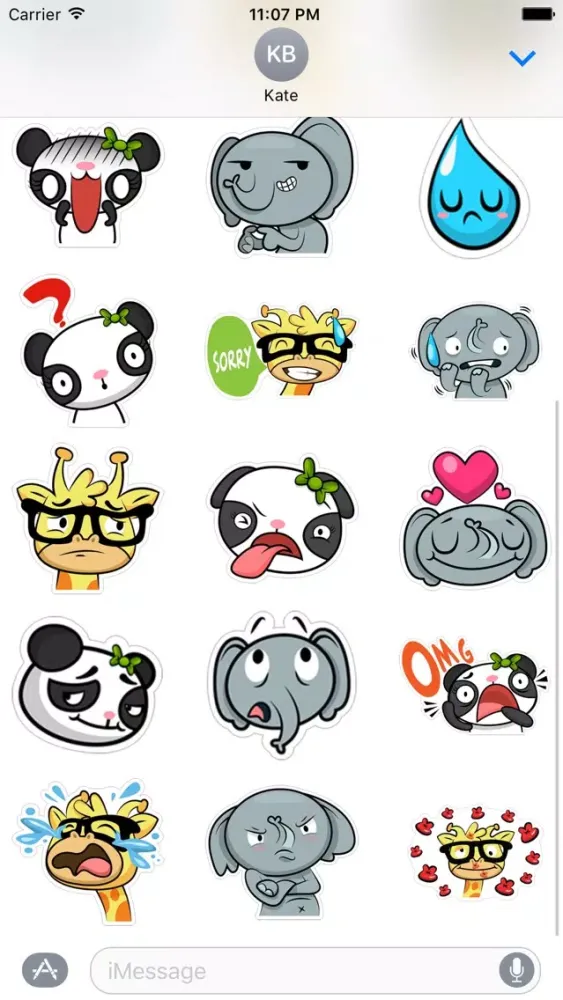The Zoo - Stickers for iMessage স্ক্রিনশট