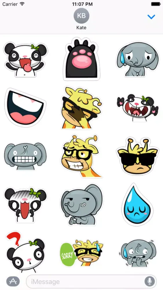 The Zoo - Stickers for iMessage স্ক্রিনশট
