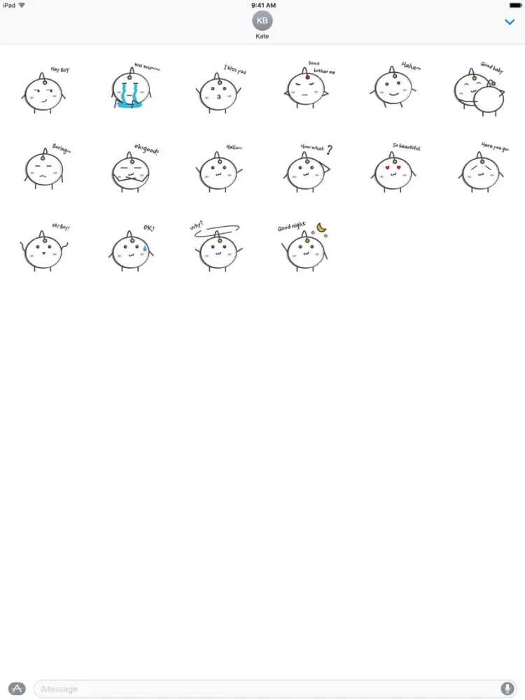 Скриншоты White No.7 - NHH Animated Stickers iPad 