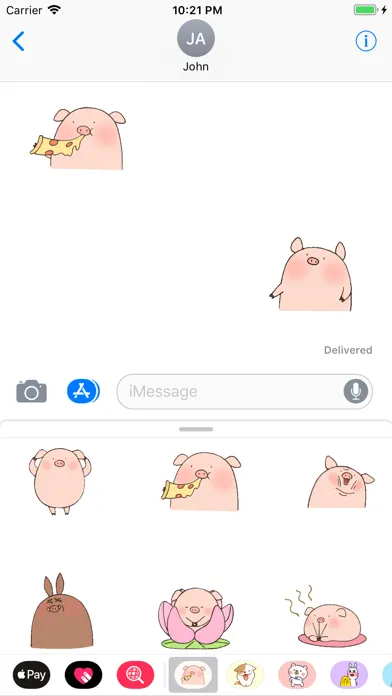 Tangkapan skrin Piggy Funny Animated Sticker