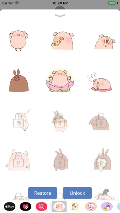 Tangkapan skrin Piggy Funny Animated Sticker