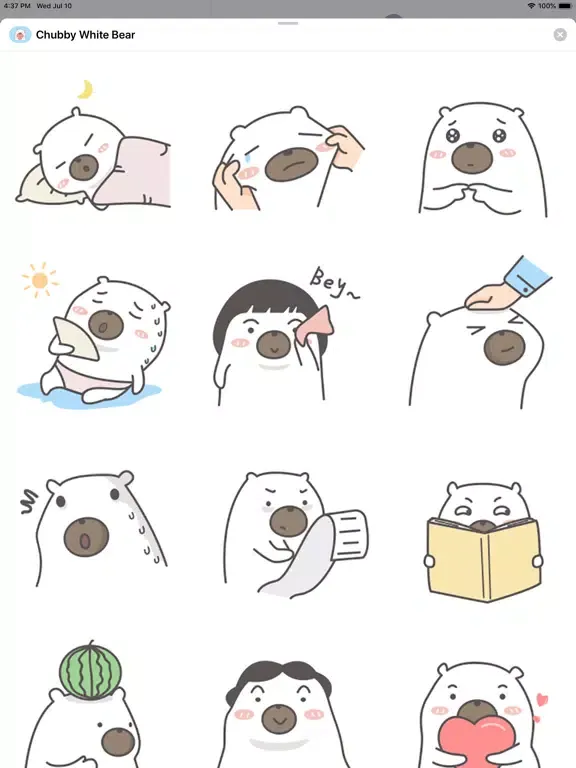 Screenshot di Chubby White Bear Animated iPad 