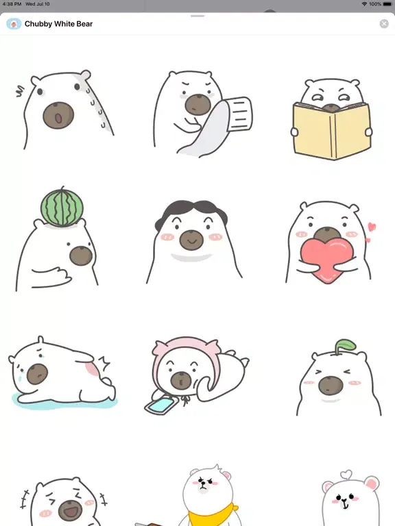 Screenshot di Chubby White Bear Animated iPad 
