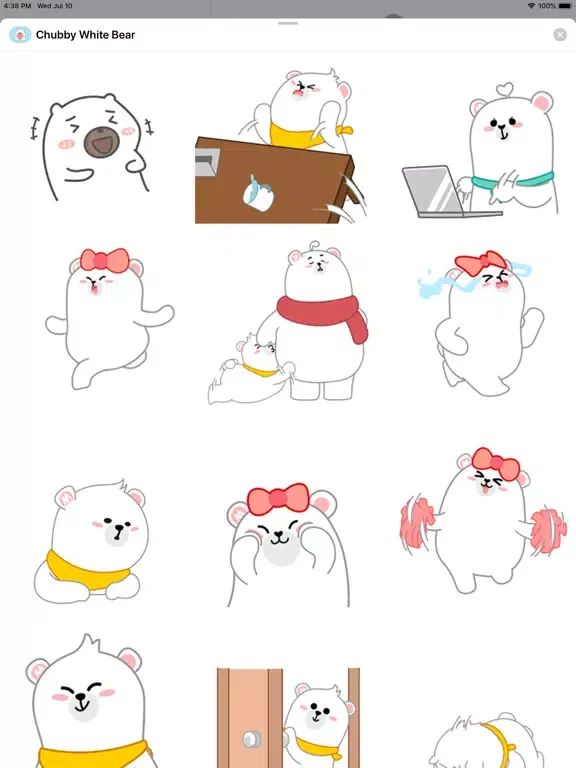 Screenshot di Chubby White Bear Animated iPad 