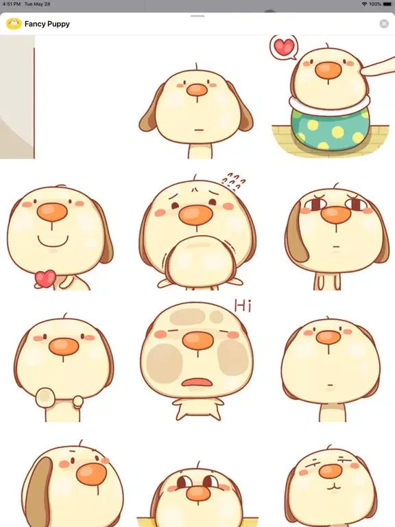 Fancy Puppy Animated Stickers iPad  स्क्रीनशॉट