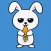 Fluffy Bunny Dancing Stickers