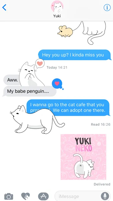 Скриншоты Yuki Neko - Animated Kitty Cat Fun Pet Stickers