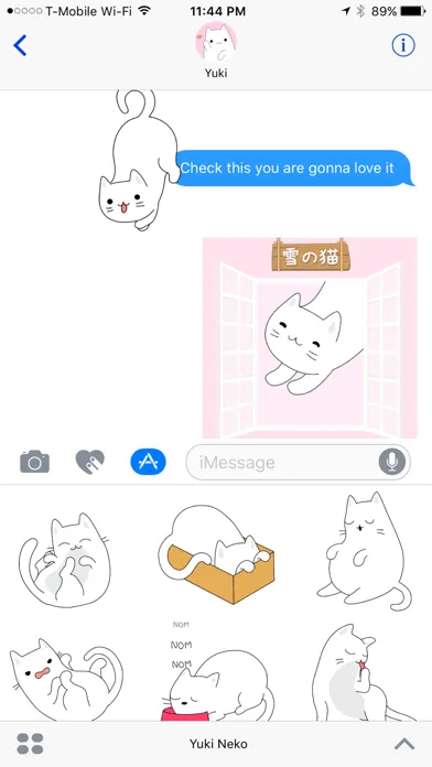 Скриншоты Yuki Neko - Animated Kitty Cat Fun Pet Stickers