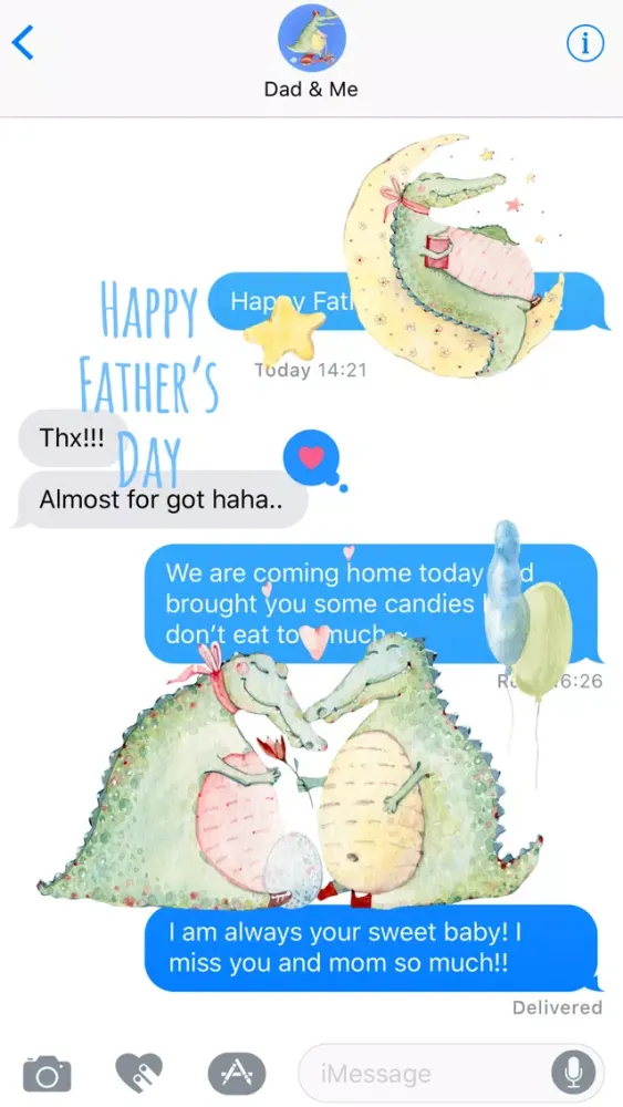 Dad & Me - Father’s Day Watercolor Stickers應用截圖
