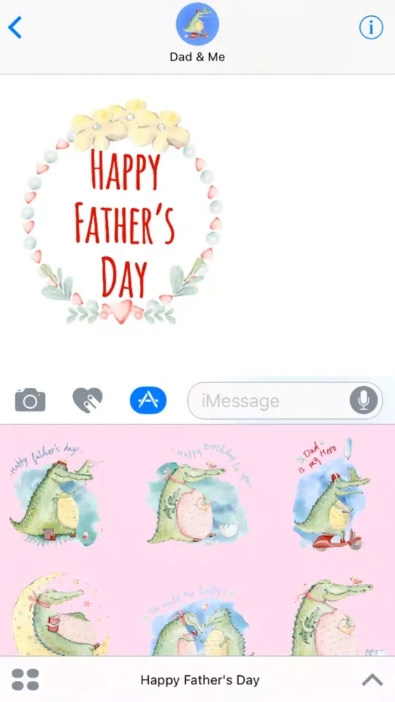 Dad & Me - Father’s Day Watercolor Stickers應用截圖