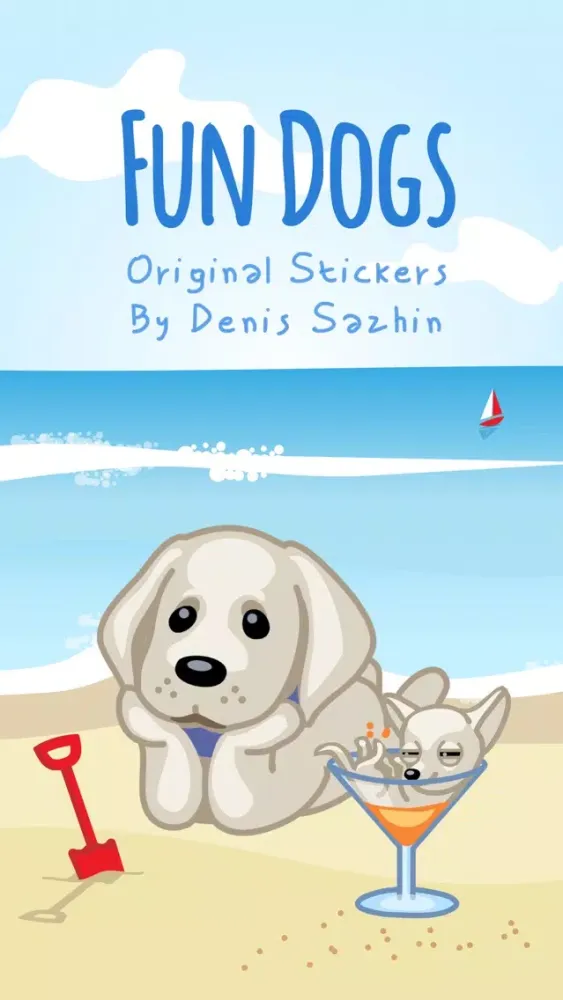 Tangkapan layar Dog Party - Funny Cute Dog Animated Stickers
