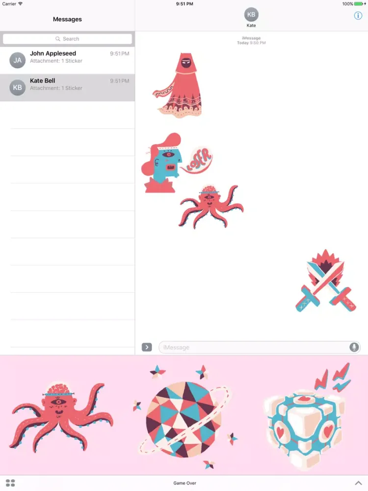 Скриншоты Game Over - Retro Game Stickers For Gamers iPad 