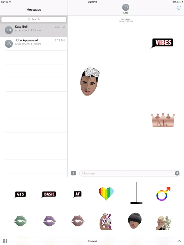 KingMoji - Adonis King Emojis iPad 应用截图