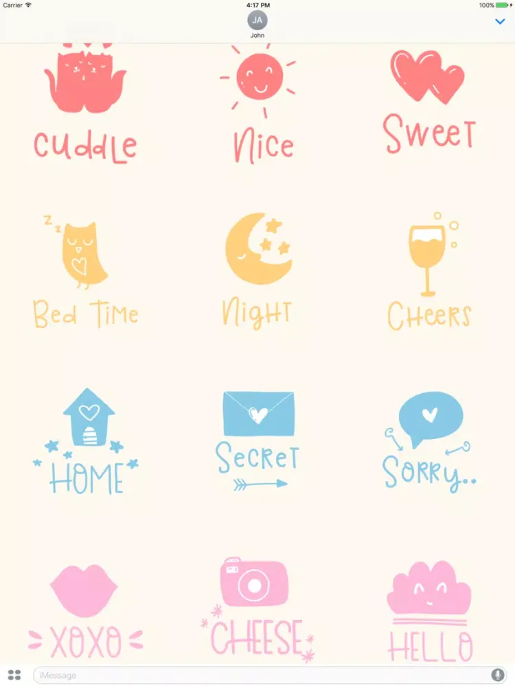 Tangkapan skrin Smile - Sweet Everyday Saying Stickers iPad 