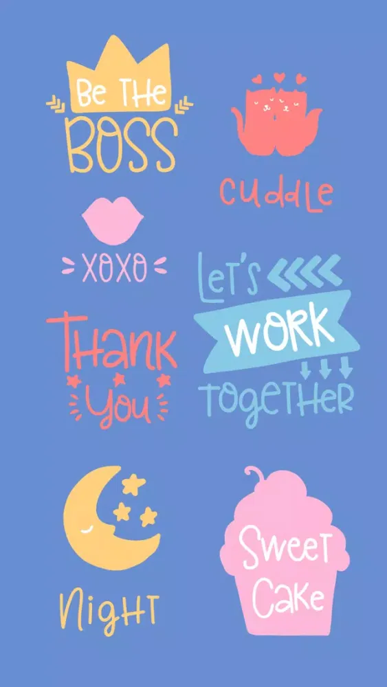 Tangkapan skrin Smile - Sweet Everyday Saying Stickers