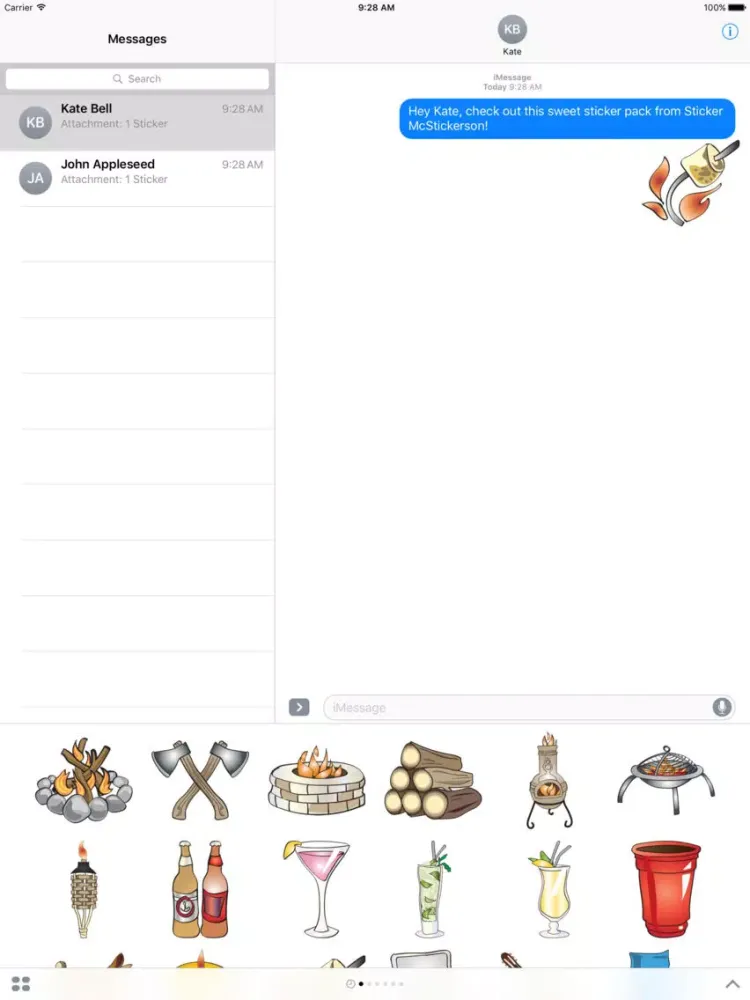 Capturas de pantalla de Summer Bonfire and Outdoor Stickers iPad 