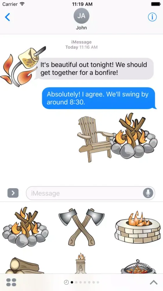 Capturas de pantalla de Summer Bonfire and Outdoor Stickers