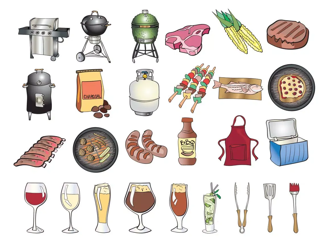 Grilling BBQ Stickers iPad  স্ক্রিনশট