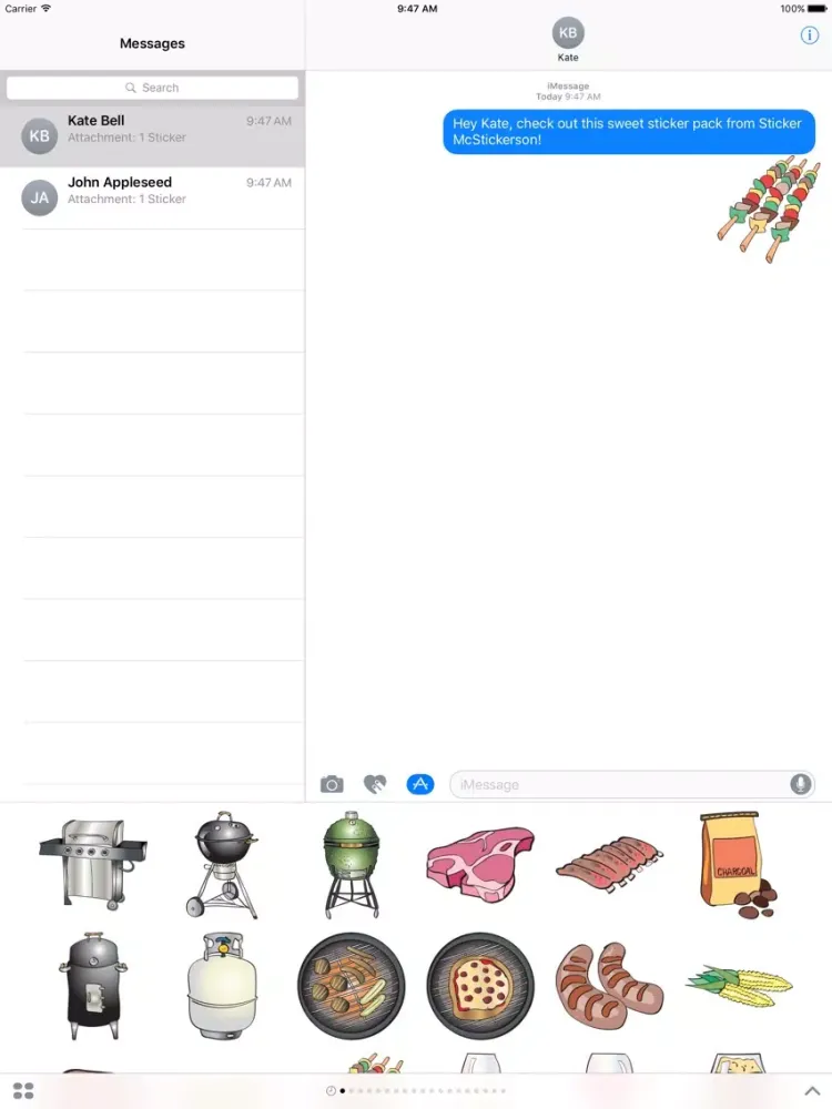 Grilling BBQ Stickers iPad  স্ক্রিনশট