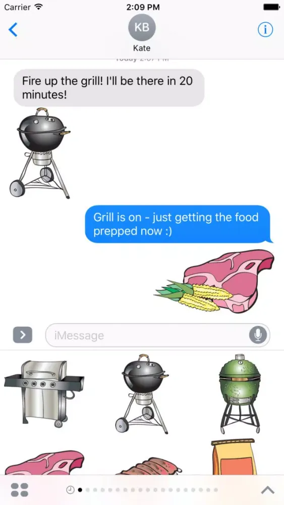 Grilling BBQ Stickers স্ক্রিনশট