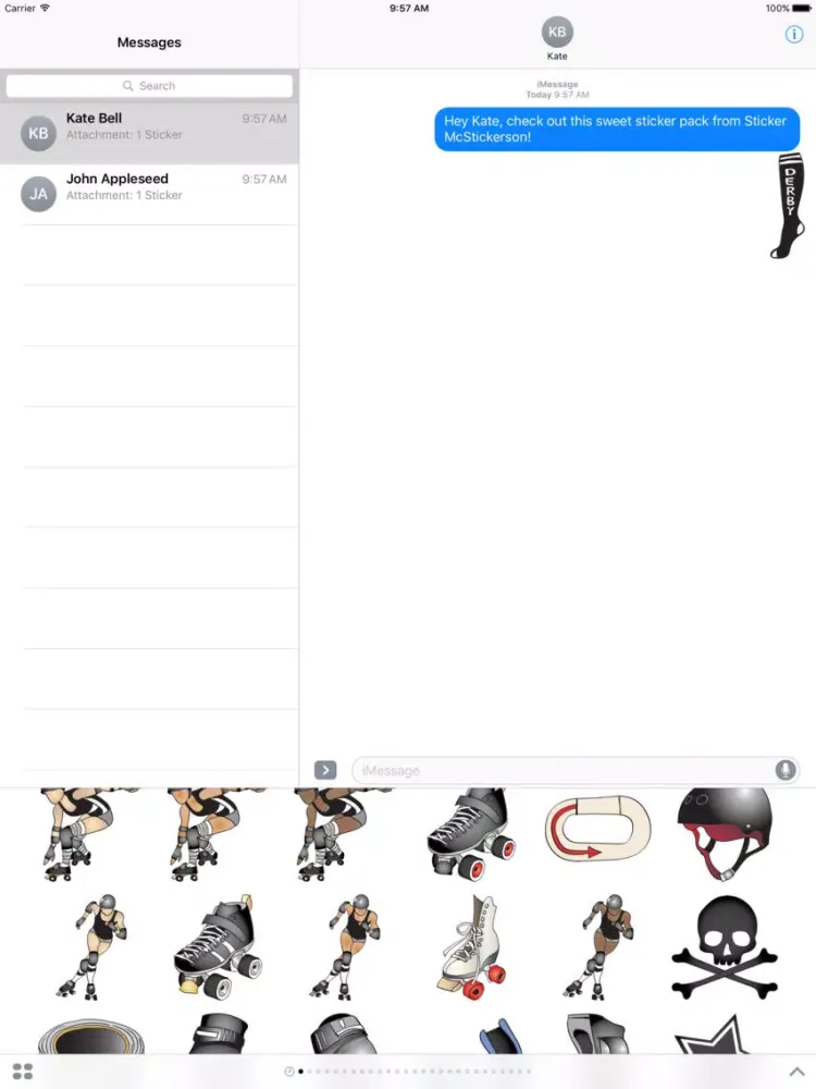Roller Derby Stickers iPad  Screenshots