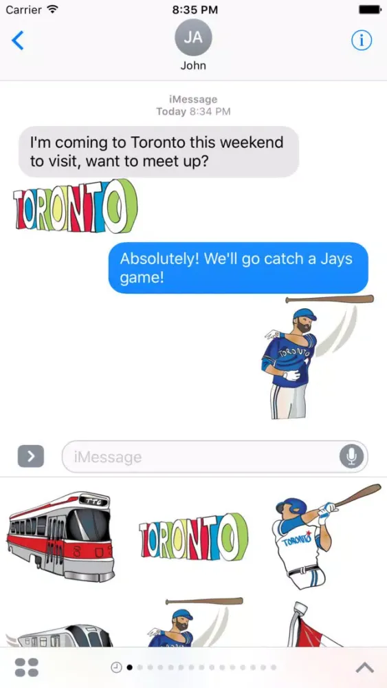 Captures d'écran de Toronto Stickers
