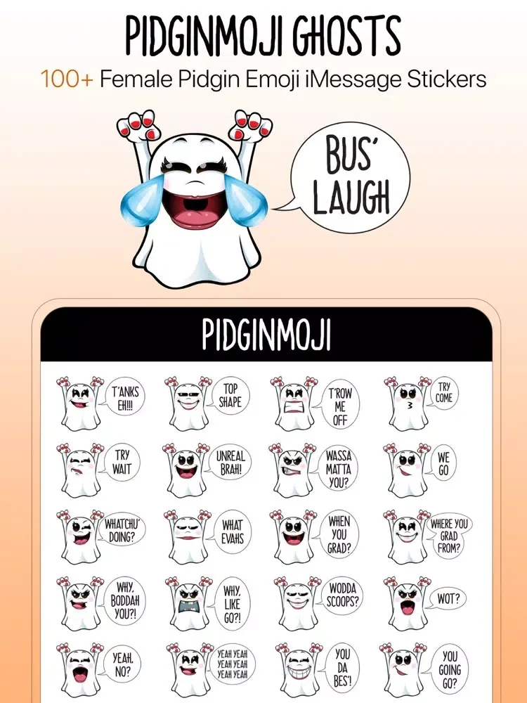 تصاویر Pidginmoji Female Ghosts iPad 