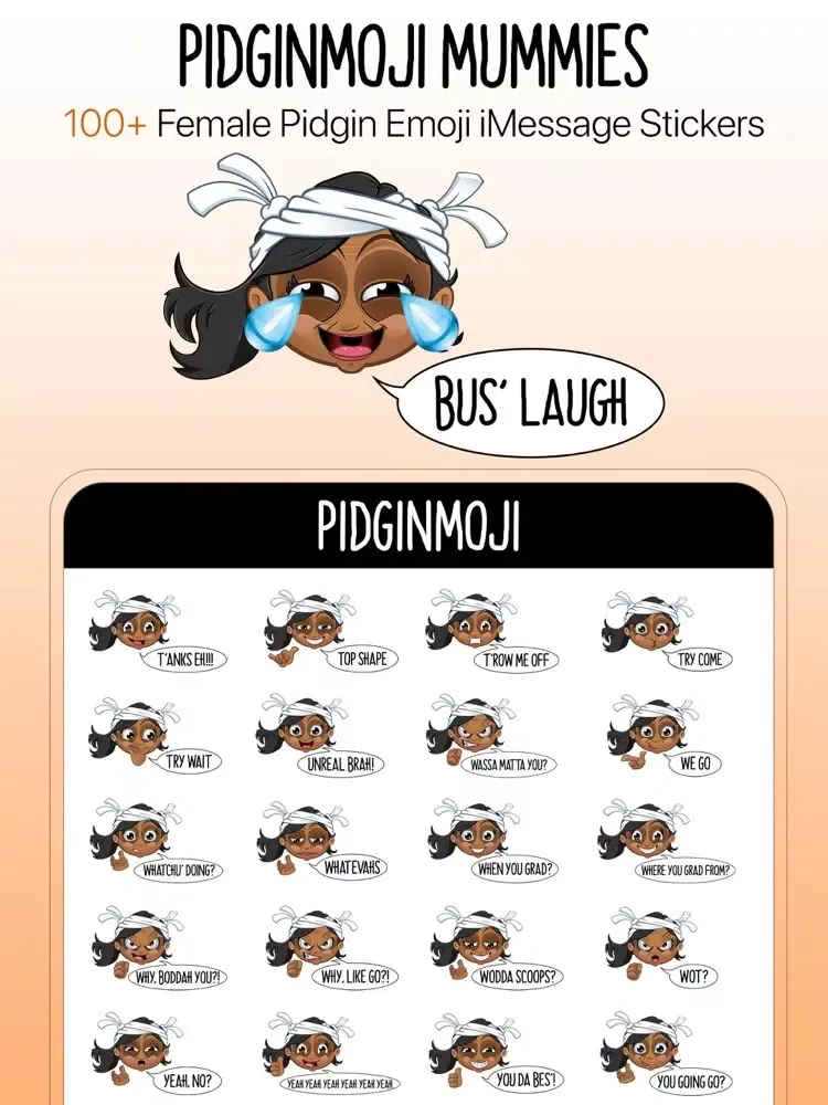 Zrzuty ekranu Pidginmoji Female Mummies iPad 