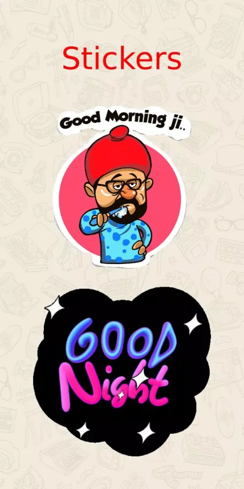 ภาพหน้าจอของ Good Morning Good Night Sticke