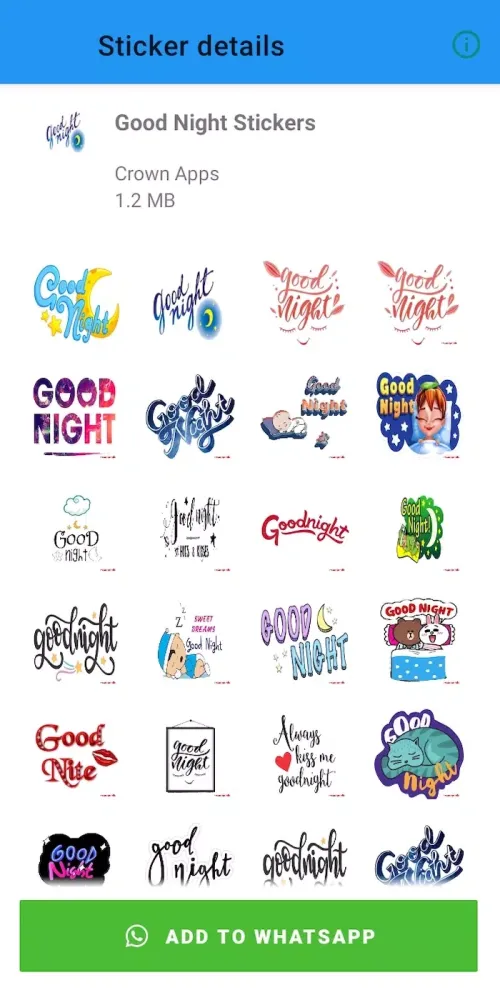 ภาพหน้าจอของ Good Morning Good Night Sticke