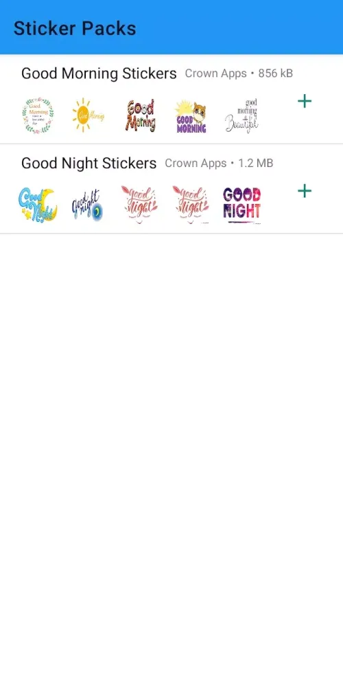 ภาพหน้าจอของ Good Morning Good Night Sticke