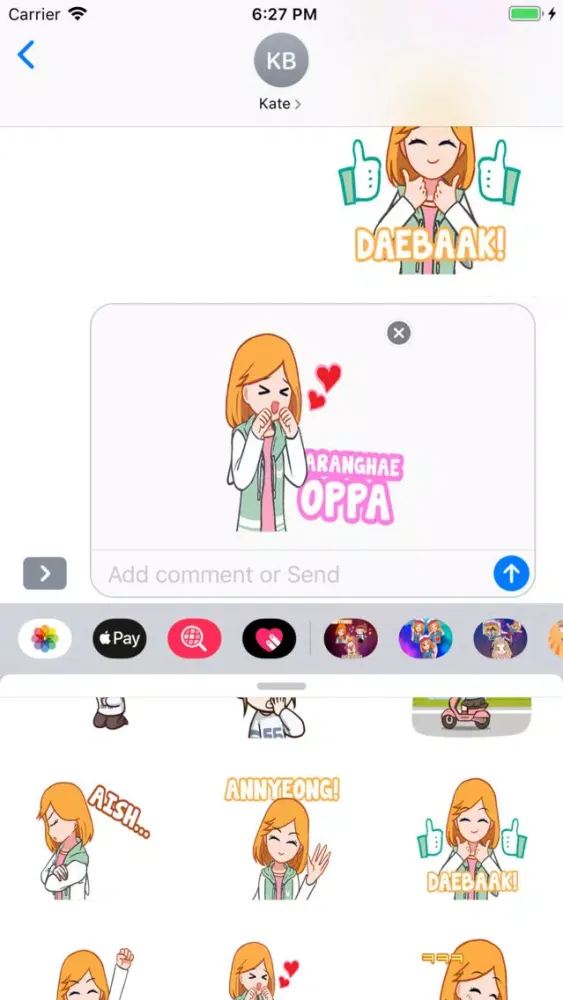 Kawaii K-Pop Girl Stickers Screenshots