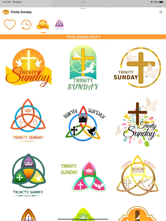 Trinity Sunday Stickers iPad  Screenshots