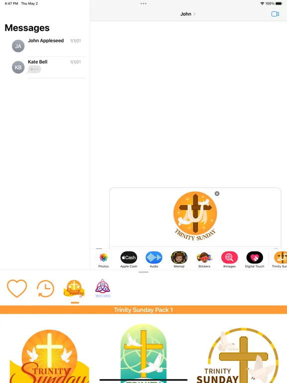 Trinity Sunday Stickers iPad  Screenshots