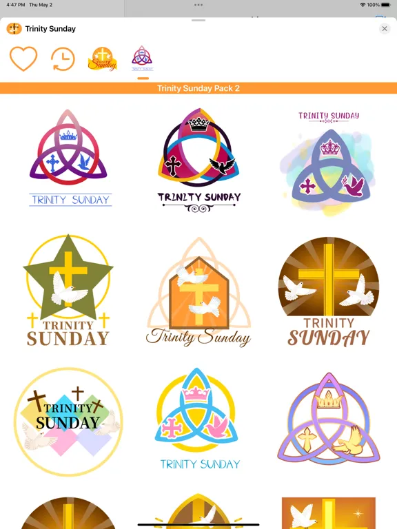 Trinity Sunday Stickers iPad  Screenshots