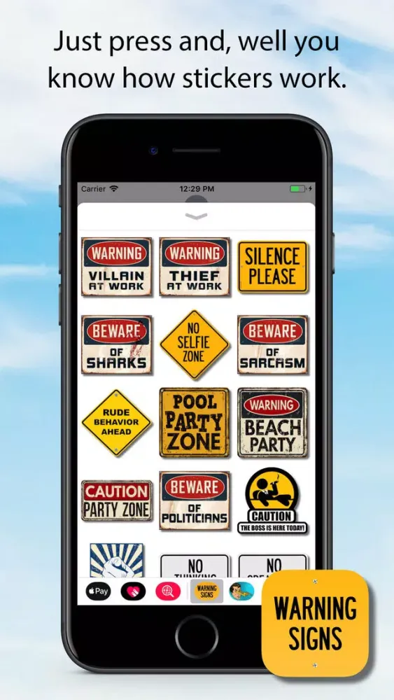 Warning Sign Animated Stickers スクリーンショット