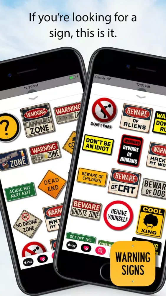 Warning Sign Animated Stickers スクリーンショット