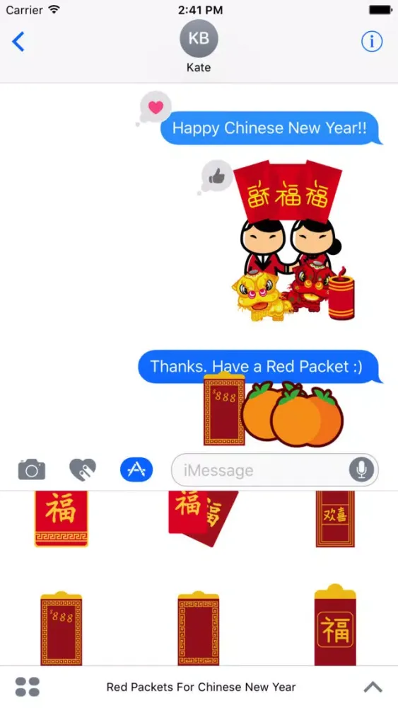 Red Packet For Chinese New Year Stickers Ekran Görüntüleri