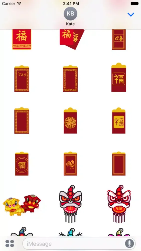 Red Packet For Chinese New Year Stickers Ekran Görüntüleri