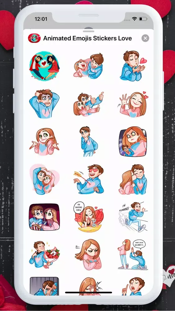 Animated Emojis Stickers Love Ekran Görüntüleri