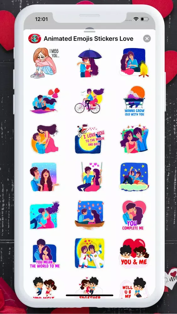 Animated Emojis Stickers Love Ekran Görüntüleri