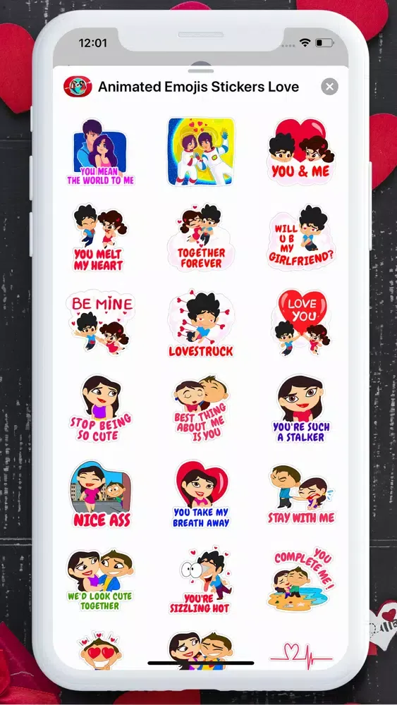 Animated Emojis Stickers Love Ekran Görüntüleri
