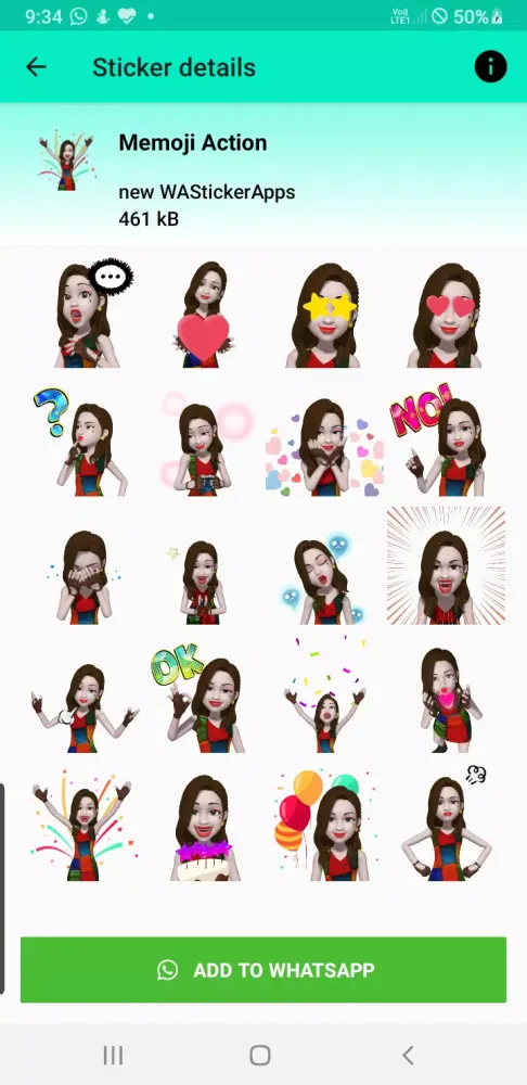Скриншоты 3d emoji stickers for whatsapp